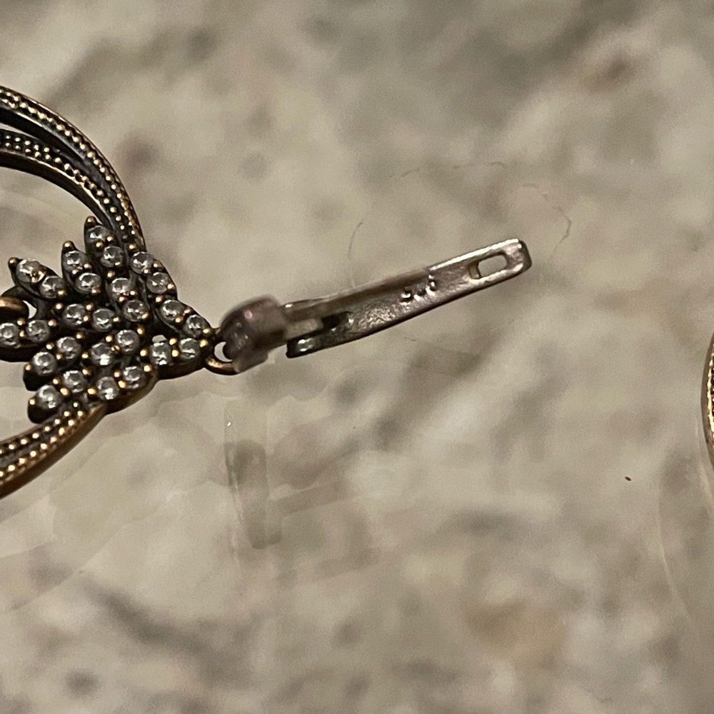 Silver Dangling Earrings With Multiple Stones 2,5” - image 5